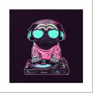 Pug DJ Dark Posters and Art